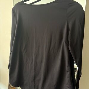 JoyLab Black Long-Sleeve Boatneck Top